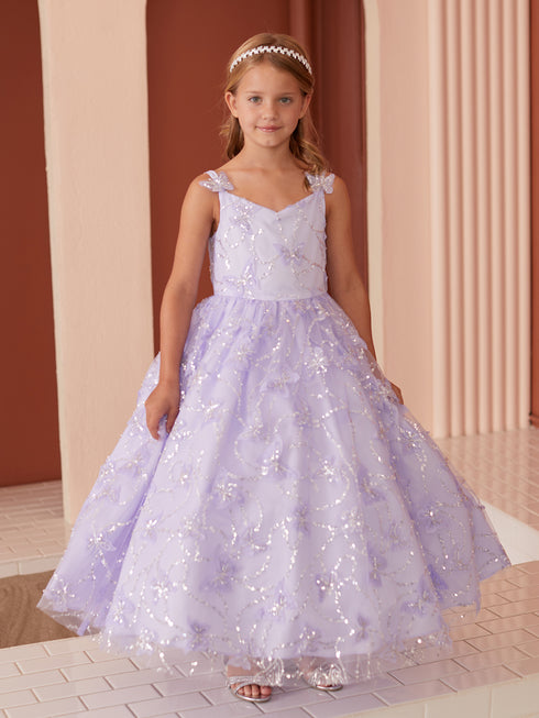 Princess Glitter Lace Ball Gown Dress, Sizes 2-16