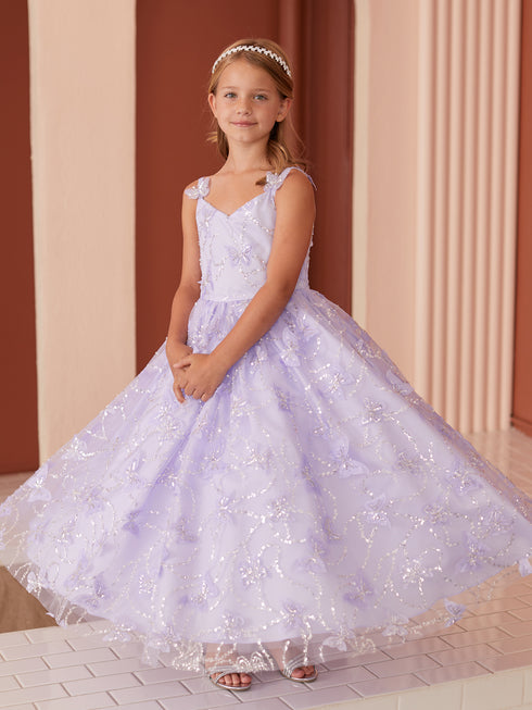 Princess Glitter Lace Ball Gown Dress, Sizes 2-16