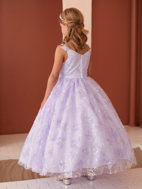 Princess Glitter Lace Ball Gown Dress, Sizes 2-16