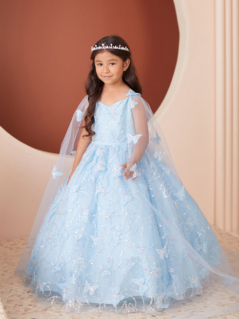 Princess Glitter Lace Ball Gown Dress, Sizes 2-16