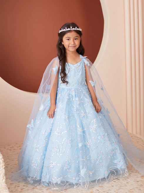Princess Glitter Lace Ball Gown Dress, Sizes 2-16