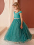 Girls Tulle Overlay Flowing Skirt Ball Gown, Sizes 2-16