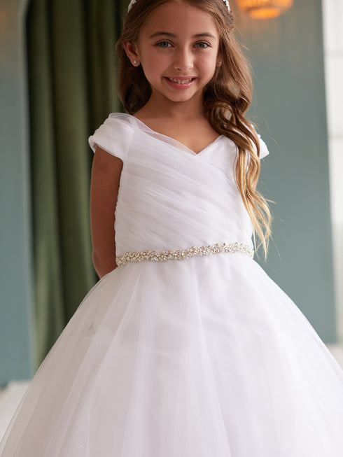 Girls Tulle Overlay Flowing Skirt Ball Gown, Sizes 2-16