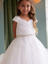 Girls Tulle Overlay Flowing Skirt Ball Gown, Sizes 2-16