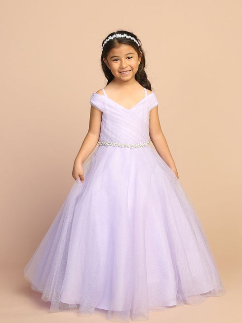 Girls Tulle Overlay Flowing Skirt Ball Gown, Sizes 2-16