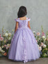 3D Butterfly Applique Bodice Glitter Off Shoulder Special Occasion Dress, Sizes 2-18