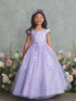 3D Butterfly Applique Bodice Glitter Off Shoulder Special Occasion Dress, Sizes 2-18