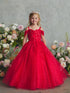 Girls Sparkle Princess Gown – Embroidered Tulle Ball Dress for Special Occasions 2-18