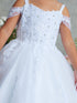 Girls Sparkle Princess Gown – Embroidered Tulle Ball Dress for Special Occasions 2-18