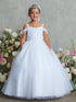 Girls Sparkle Princess Gown – Embroidered Tulle Ball Dress for Special Occasions 2-18