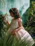 Girls Princess Ball Gown – Floral Embroidered Tulle Special Occasion Dress 2-18