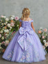 Girls Princess Ball Gown – Floral Embroidered Tulle Special Occasion Dress 2-18