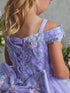 Girls Princess Ball Gown – Floral Embroidered Tulle Special Occasion Dress 2-18