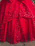 Girls Princess Embroidered Ball Gown for Girls – Floral Tulle Special Occasion Dress 2-18