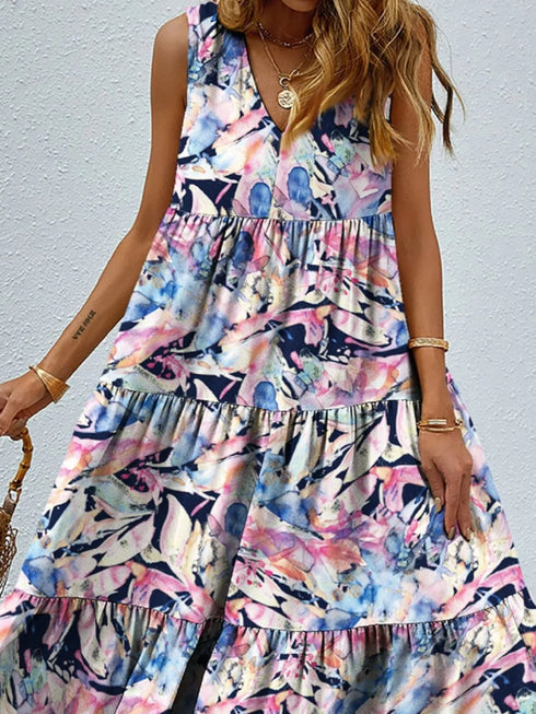 printed-v-neck-tiered-maxi-tank-dress OhSoStyled at Sophia's Style-9