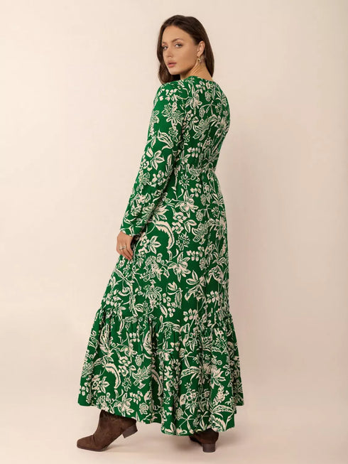 plus-size-botanical-print-long-sleeve-midi-dress-OhSoStyled-Sophia's-Style-5