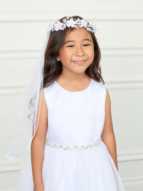 Girls Special Occasion Flower Crown Veil