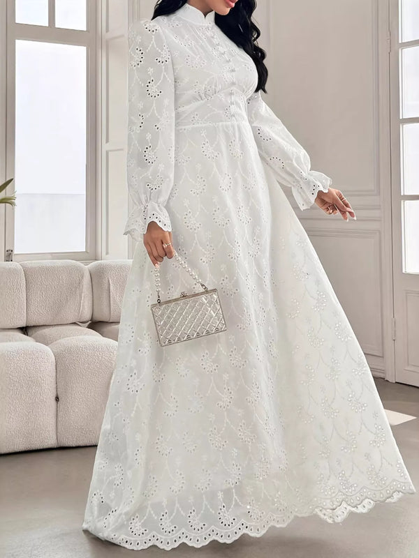 eyelet-flounce-sleeve-maxi-dress-OhSoStyled-Sophia's-Style-1