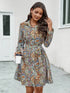 printed-collared-neck-long-sleeve-dress OhSoStyled - Sophia's Style in Light Gray-3