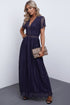 scalloped-trim-lace-plunge-dress Sophia's Trends - Sophia's Style-Lavender-XL