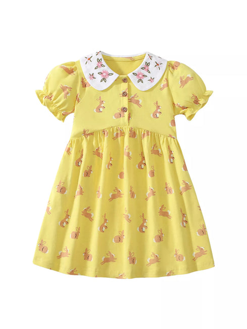 childrens-bunny-print-peter-pan-collar-dress-ohso-kids-sophias-style-1