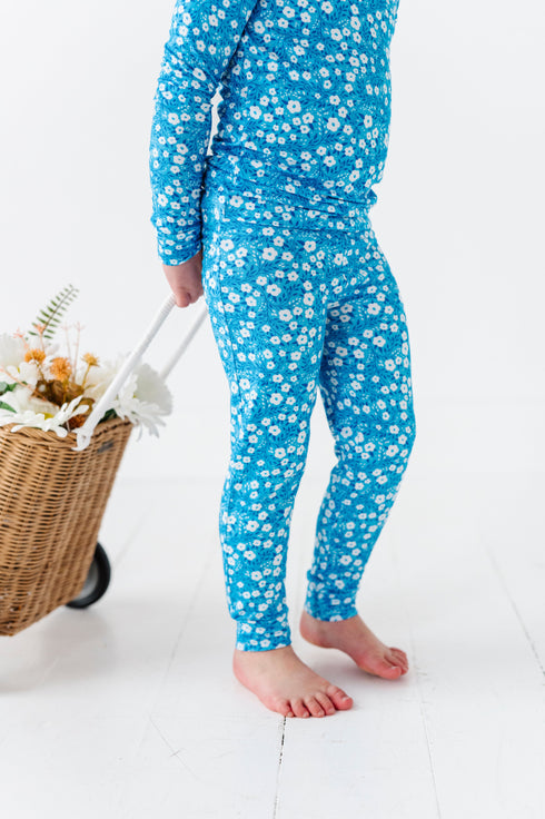 blue-base-flowers-two-piece-long-set-little-pajama-co - Sophia's Style -2