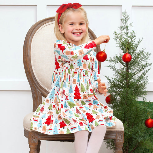 christmas-merry-girls-soft-bamboo-dress-sibling-matching Sophia's Style-2