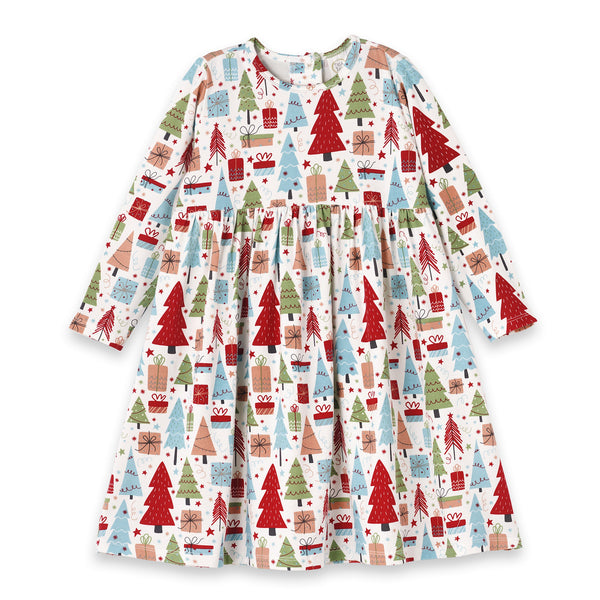 christmas-merry-girls-soft-bamboo-dress-sibling-matching Sophia's StyleBaby Girl Clothes-1