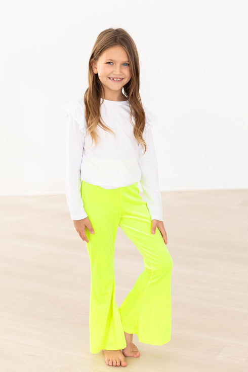 neon-yellow-velvet-bells Mila & Rose - Sophia's Style--2T--3