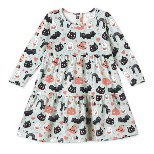 halloween-pumpkin-pals-bamboo-dress Sophia's StyleBaby Girl Clothes-1