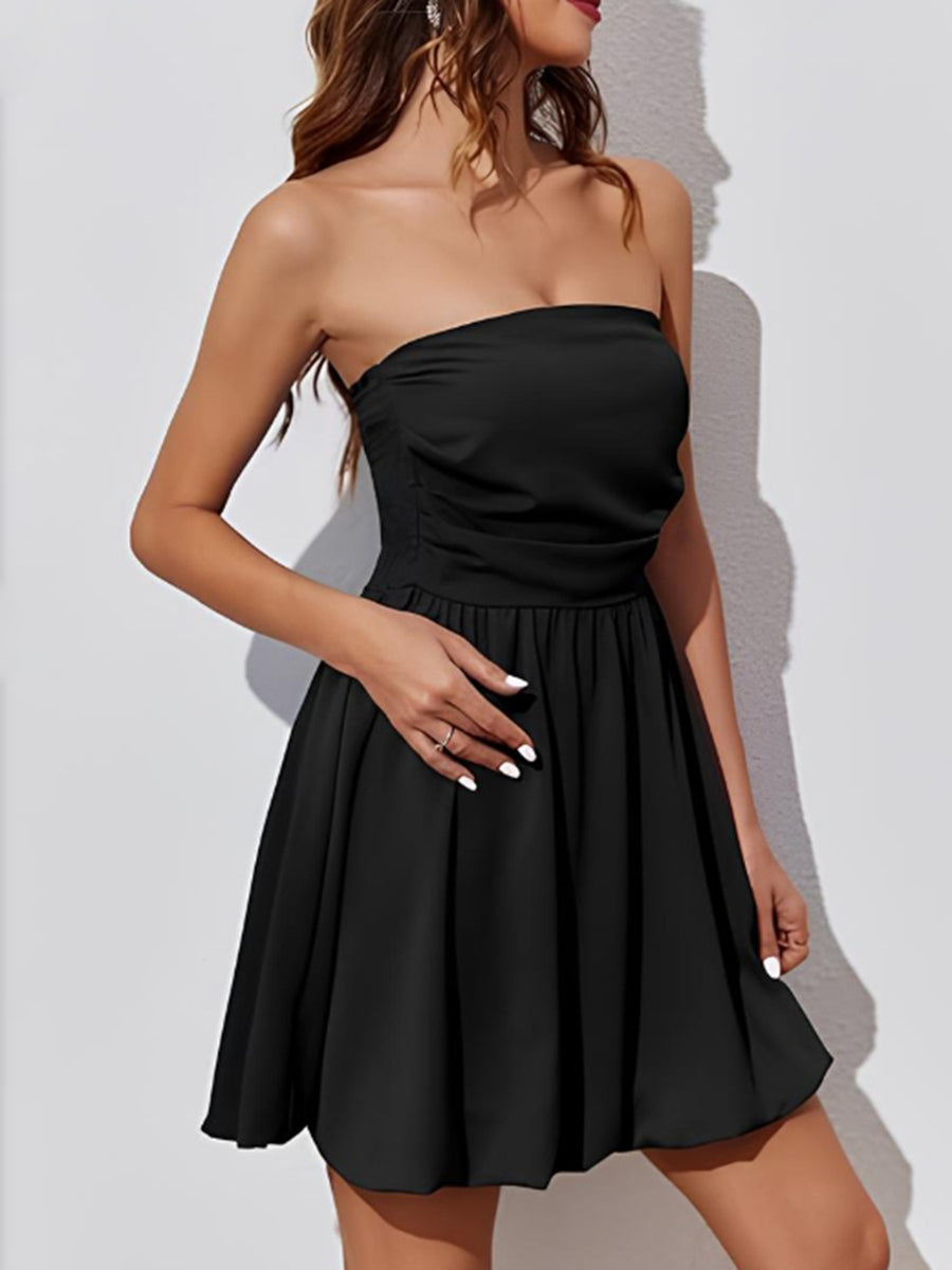 Sample Ruched Tube Mini Dress