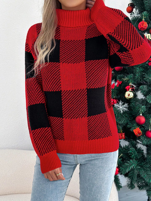 christmas-plaid-long-sleeve-turtleneck-sweater-Sophia's Style-9