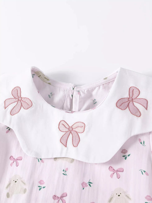 childrens-bow-print-peter-pan-collar-dress-ohso-kids-sophias-style-3