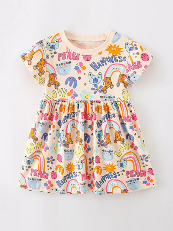 childrens-cartoon-print-short-sleeve-casual-dress-ohso-kids-sophias-styleDresses-1