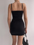 twisted-ruched-spaghetti-strap-dress Sophia's Trends - Sophia's Style-Black-M