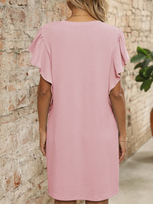 ruffled-v-neck-cap-sleeve-mini-dress OhSoStyled at Sophia's Style-4