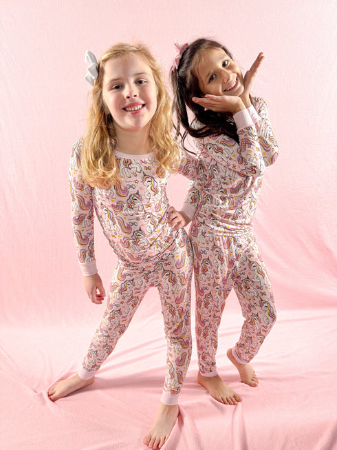 pink-unicorn-two-piece-bamboo-pajama-set Boosh Baby - Sophia's Style-9