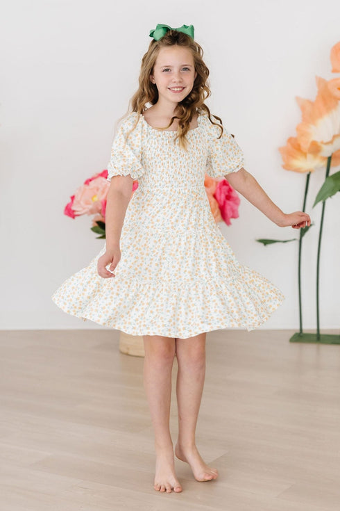 marvelous-marigolds-smocked-ruffle-dress Mila & Rose - Sophia's Style-Marvelous Marigolds Smocked Ruffle Dress-2T--1