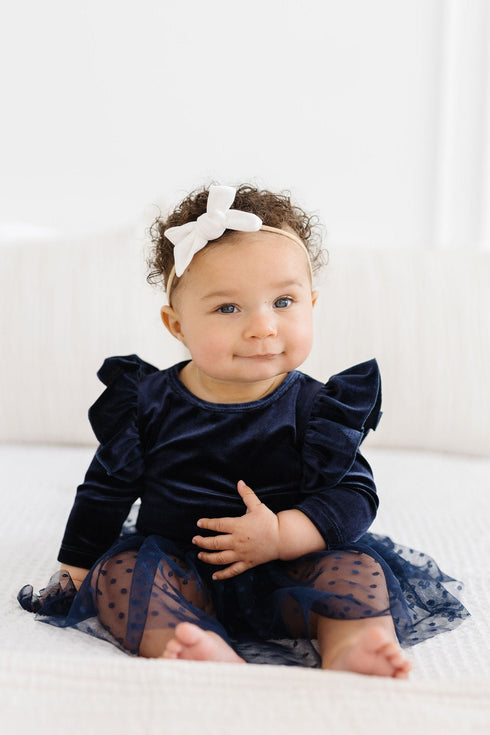 light-navy-velvet-tutu-bodysuit Mila & Rose - Sophia's StyleVelvet Tutu Bodysuit-1