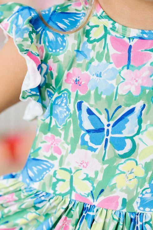 watercolor-butterflies-flutter-sleeve-twirl-dress Mila & Rose - Sophia's Style-2