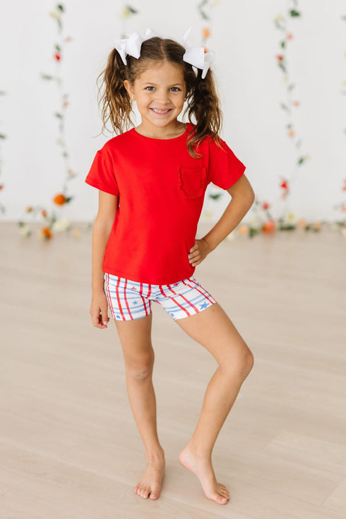 patriotic-plaid-twirl-shorts Mila & Rose at Sophia's Style--3T--3