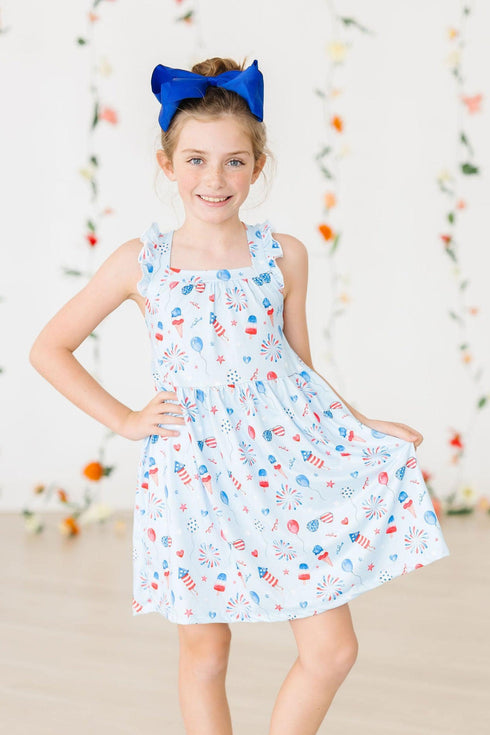 baby-youre-a-firework-ruffle-cross-back-dress Mila & Rose - Sophia's StyleRuffle Cross Back Dress-1