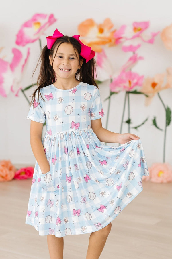 take-me-out-to-the-bow-game-s-s-pocket-twirl-dress Mila &  Rose - Sophia's Style-Take Me Out to the Bow Game S/S Pocket Twirl Dress-6-12M--1