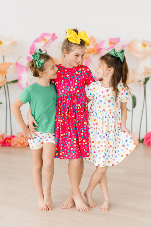 colorful-dots-twirl-shorts Mila & Rose at Sophia's Style--4T--4
