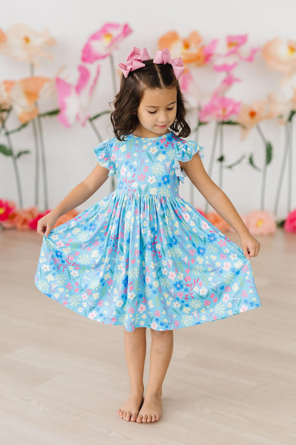 springtime-splendor-flutter-sleeve-twirl-dress Mila & Rose - Sophia's StyleTwirl Dress Flutter-1