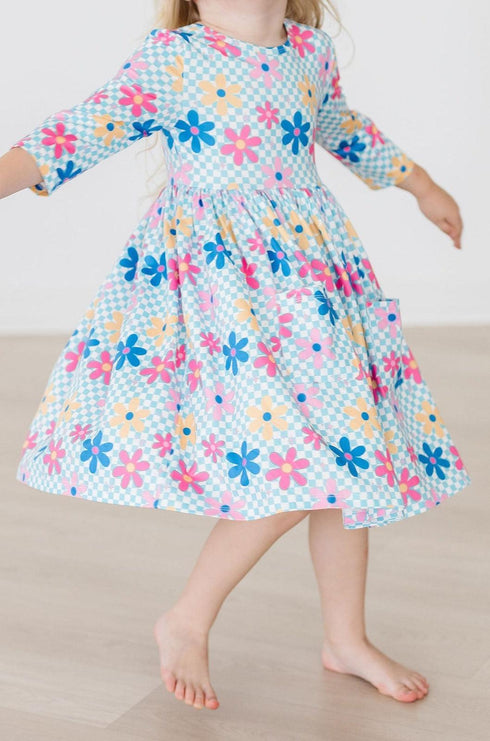 crazy-daisy-3-4-sleeve-pocket-twirl-dress Mila & Rose - Sophia's Style--4T--5