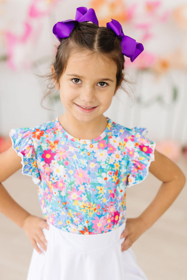 preppy-floral-s-s-ruffle-tee Mila & Rose at Sophia's Style-Preppy Floral S/S Ruffle Tee-6-12M-Ruffle Tee S/S-1