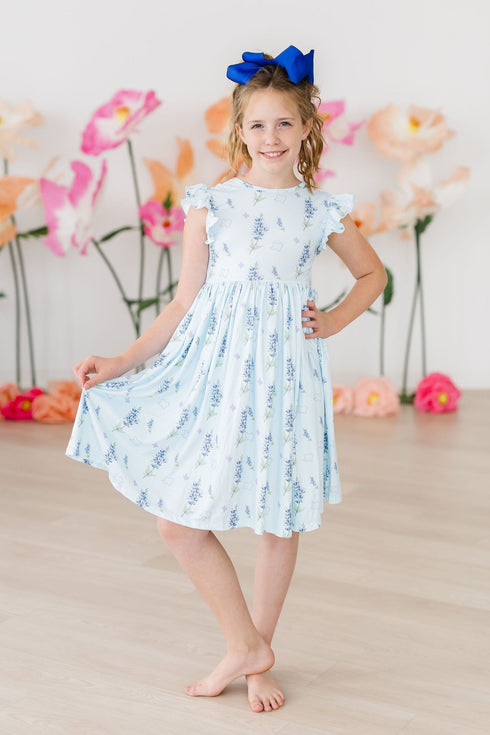 texas-bluebonnets-flutter-sleeve-twirl-dress Mila & Rose - Sophia's Style-3