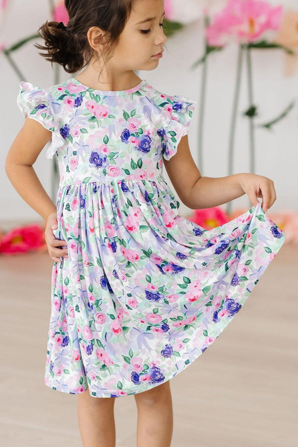 lavender-love-flutter-sleeve-twirl-dress Mila & Rose - Sophia's StyleTwirl Dress Flutter-1