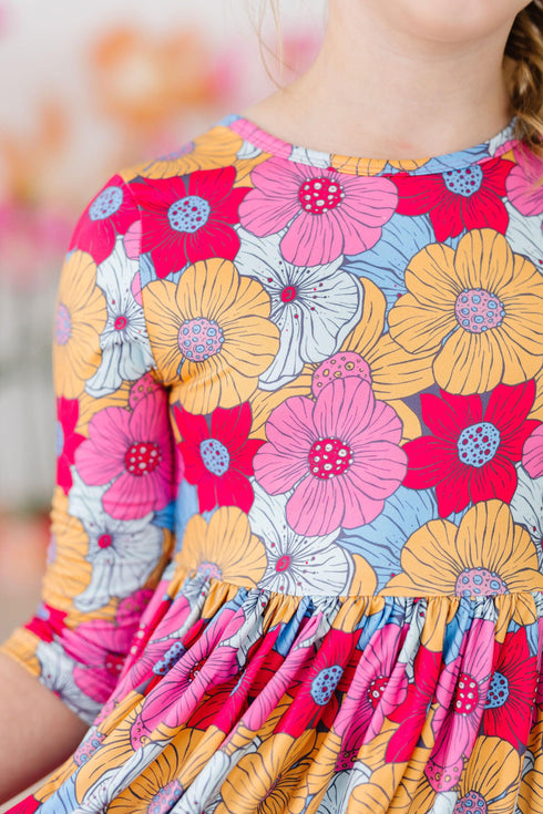 wonderland-floral-3-4-sleeve-pocket-twirl-dress Mila & Rose - Sophia's Style--12-24M--2